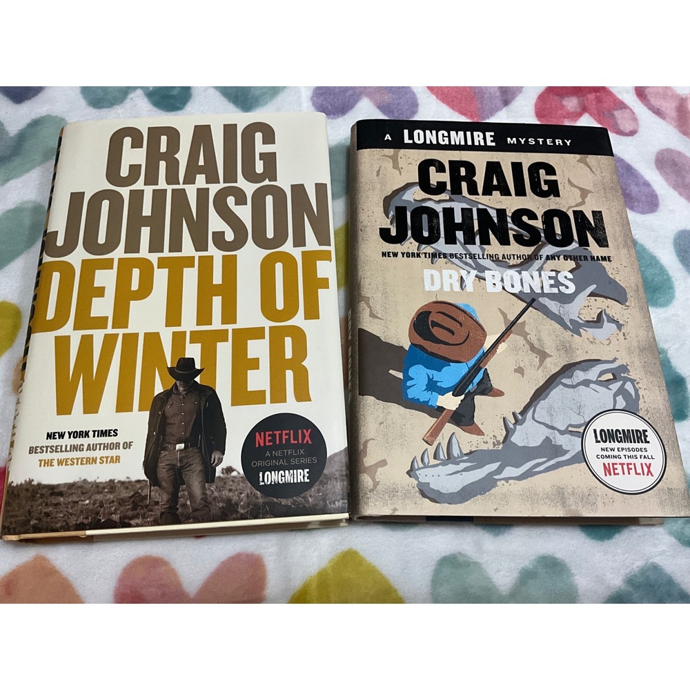 BUNDLE 2PC Craig Johnson dry bones book and depth of winter